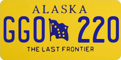 AK license plate GGO220