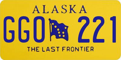 AK license plate GGO221