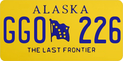 AK license plate GGO226