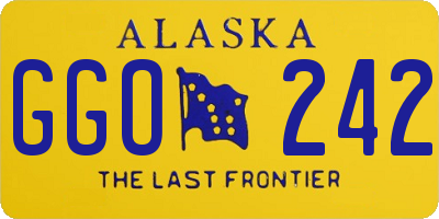AK license plate GGO242