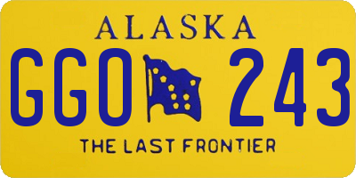 AK license plate GGO243