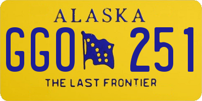 AK license plate GGO251