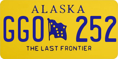 AK license plate GGO252