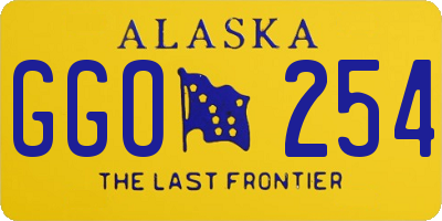 AK license plate GGO254