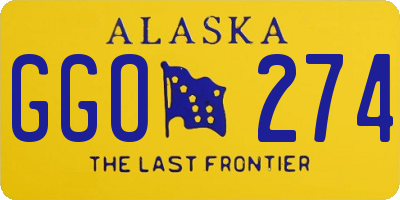 AK license plate GGO274