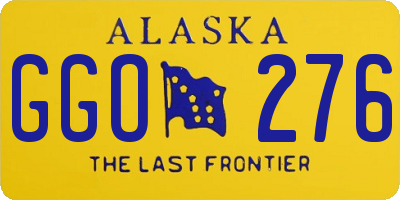 AK license plate GGO276
