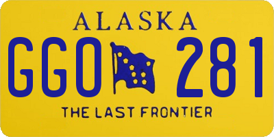 AK license plate GGO281