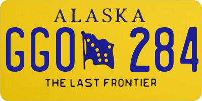 AK license plate GGO284