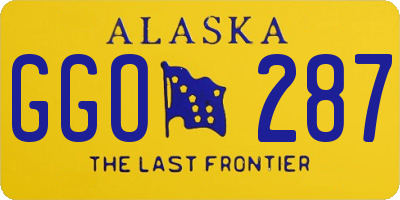 AK license plate GGO287