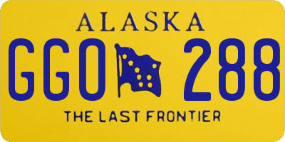 AK license plate GGO288