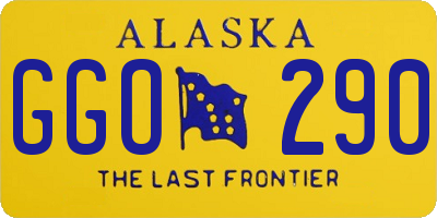 AK license plate GGO290