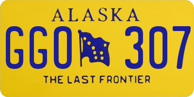 AK license plate GGO307