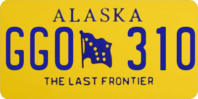 AK license plate GGO310