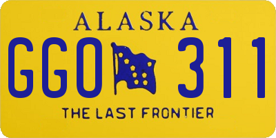 AK license plate GGO311