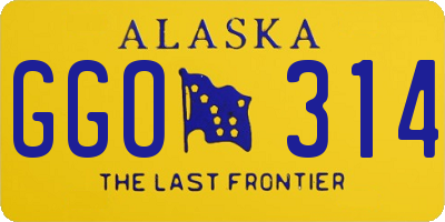 AK license plate GGO314