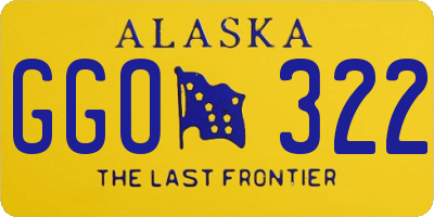 AK license plate GGO322