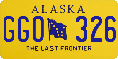 AK license plate GGO326