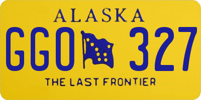 AK license plate GGO327