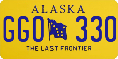 AK license plate GGO330