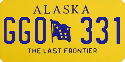 AK license plate GGO331