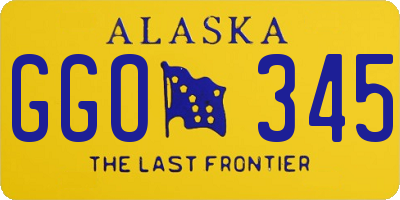 AK license plate GGO345