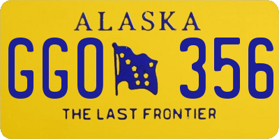 AK license plate GGO356