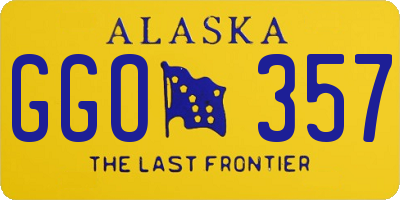 AK license plate GGO357
