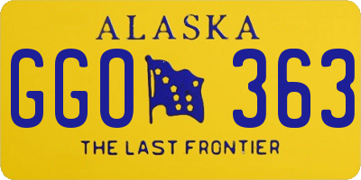 AK license plate GGO363