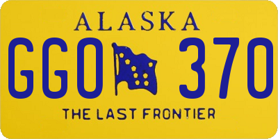 AK license plate GGO370