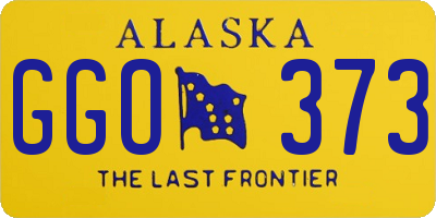 AK license plate GGO373