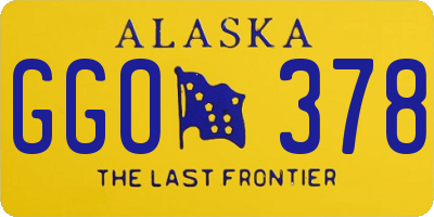 AK license plate GGO378