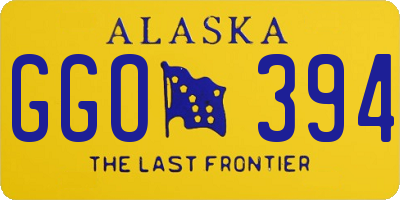 AK license plate GGO394