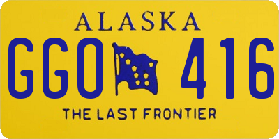 AK license plate GGO416