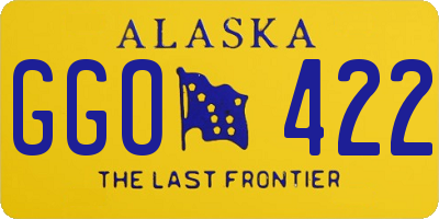 AK license plate GGO422
