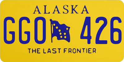 AK license plate GGO426