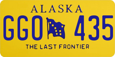 AK license plate GGO435
