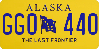 AK license plate GGO440
