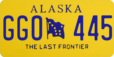 AK license plate GGO445