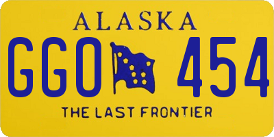 AK license plate GGO454