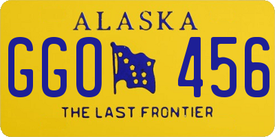 AK license plate GGO456