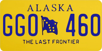 AK license plate GGO460