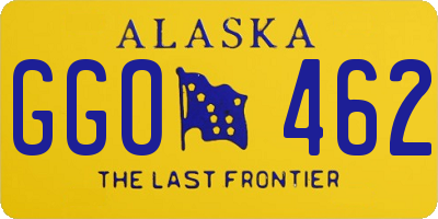 AK license plate GGO462