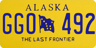 AK license plate GGO492
