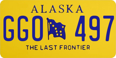 AK license plate GGO497