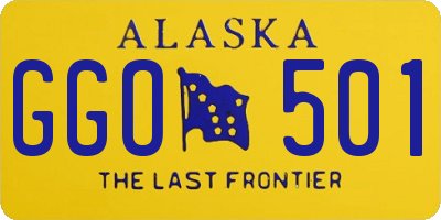 AK license plate GGO501