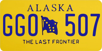 AK license plate GGO507