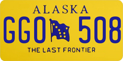 AK license plate GGO508