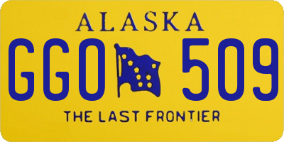 AK license plate GGO509