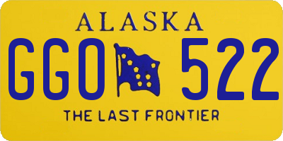 AK license plate GGO522