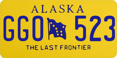 AK license plate GGO523